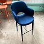 Barstuhl Polspotten Cosy Samt Blau 1