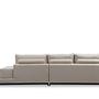 4-seater sofa with side table Beige 8