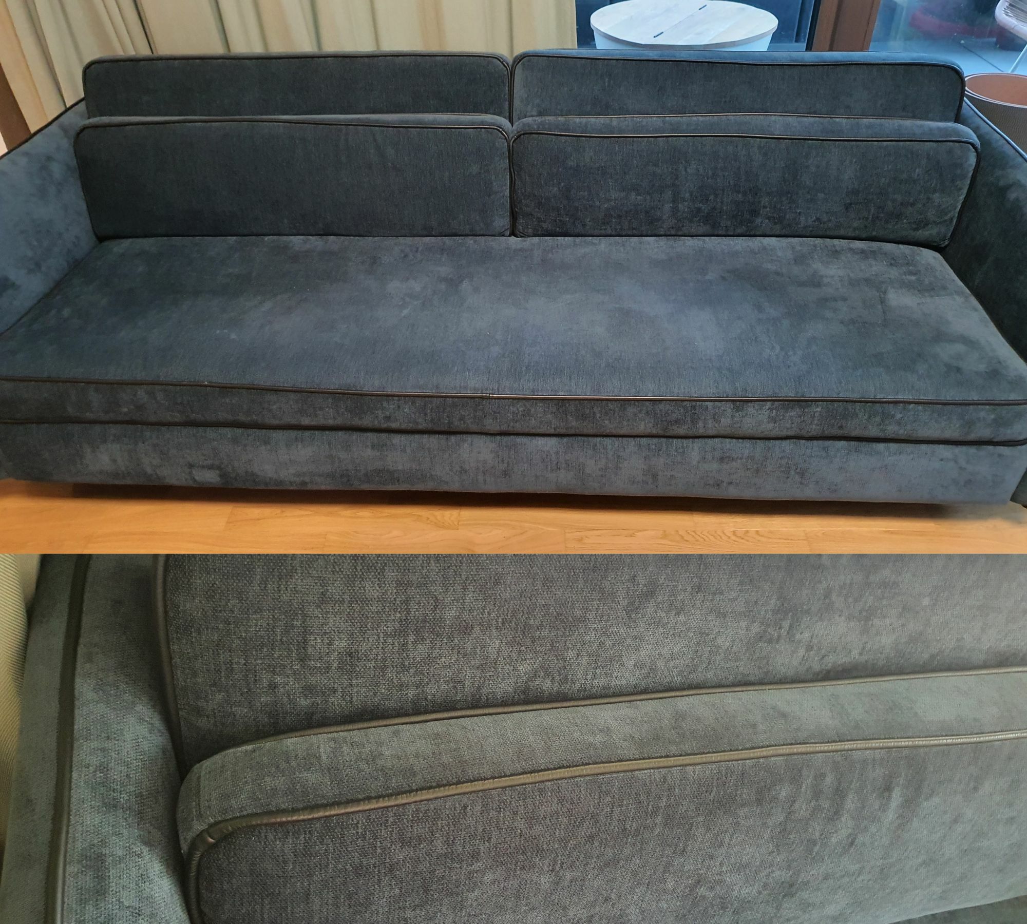 Bungalow Schlafsofa 3-Sitzer Baumwolle Blau 6