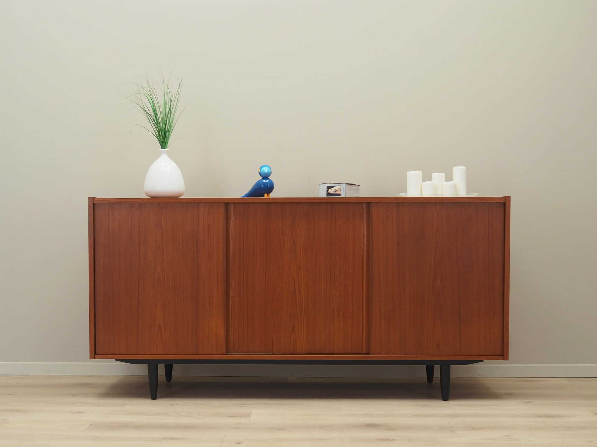 Vintage Sideboard Teakholz Braun 1970er Jahre 1