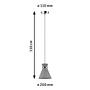 Brooloo Pendelleuchte Beton Chrom 1-flammig 3