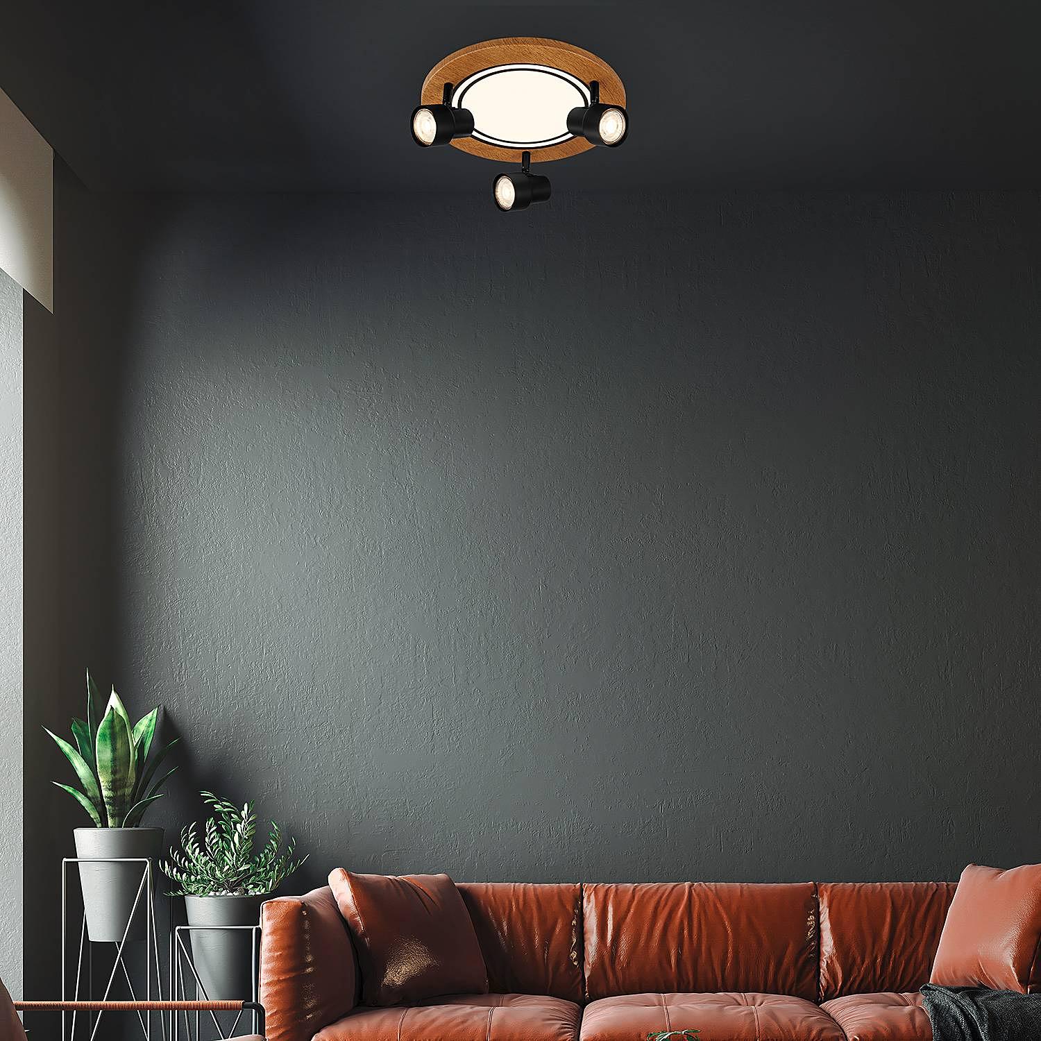 Areiro Round Ceiling Lamp Aluminum 4-bulb 2