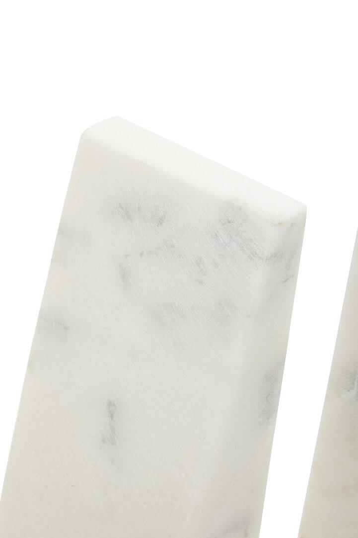 2x Marris Buchstützen Marmor Weiß 3