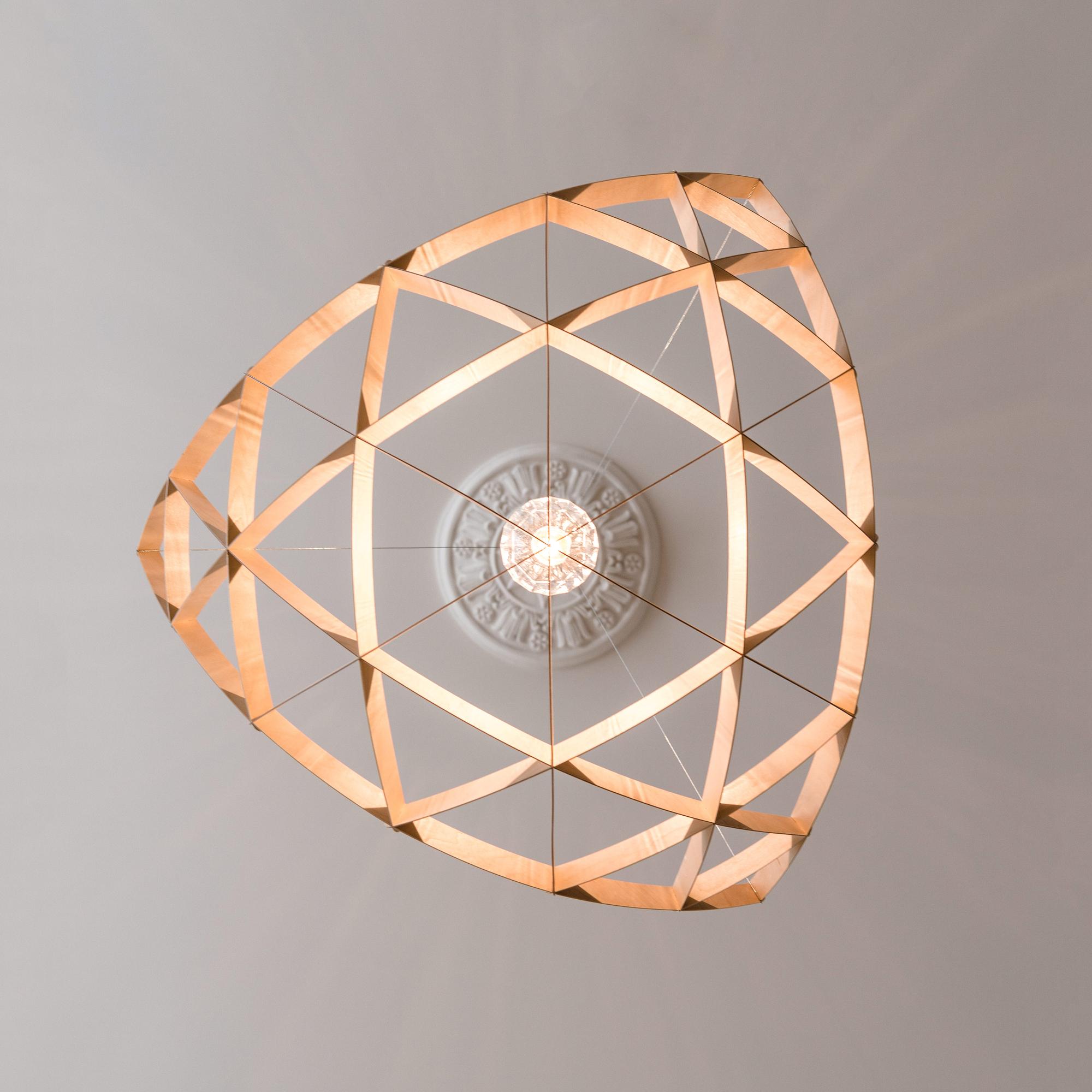 RAI Lampada a sospensione Legno Naturale 2