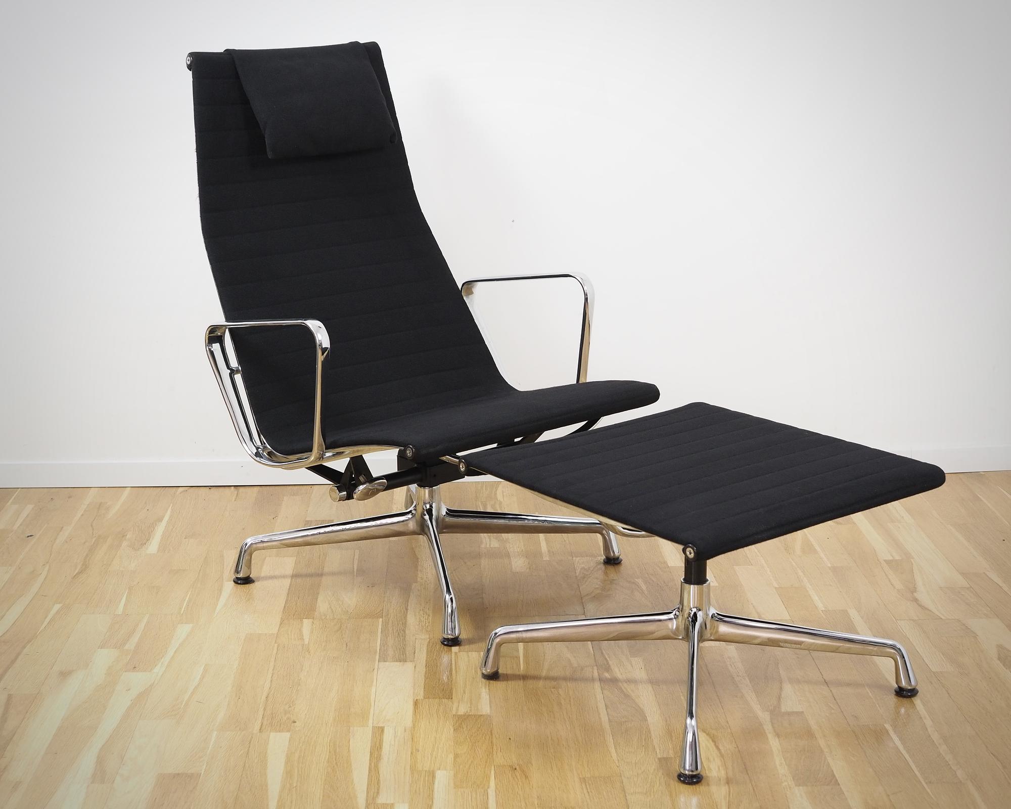 Aluminium Chair EA 124 & EA 125 Hopsack Schwarz 0