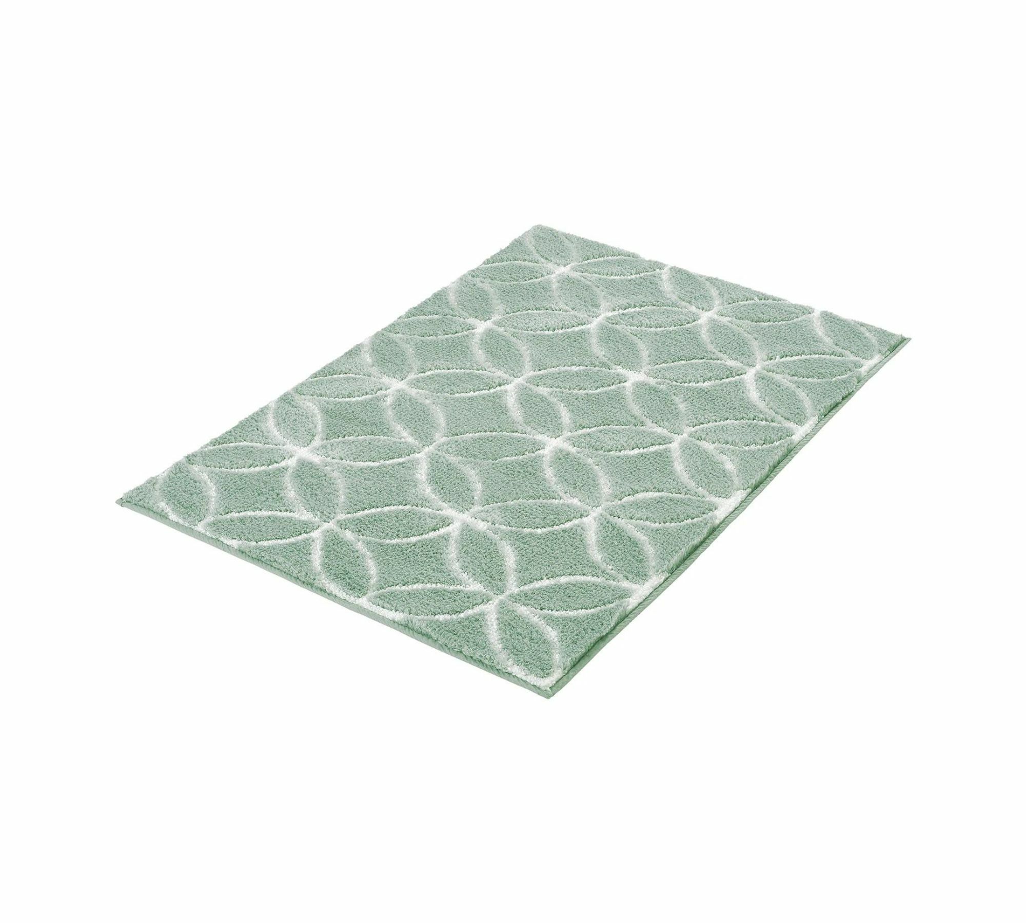 Badteppich Textil Grün Gemustert 70 x 120 cm 1