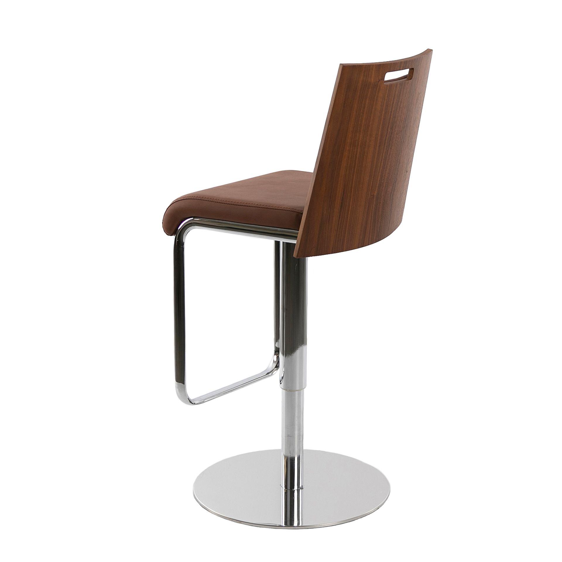 Swivel Bar Stool Faux Leather Brown 6