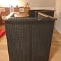 2x Sessel & Beistelltisch Rattan Schwarz 2