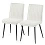 Upholstered chair CIRIANO set of 2 Chenille Iron Beige Black 0