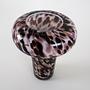 Leopard print glass vase brown 6