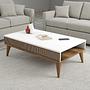 Milan Coffee table walnut brown white 0