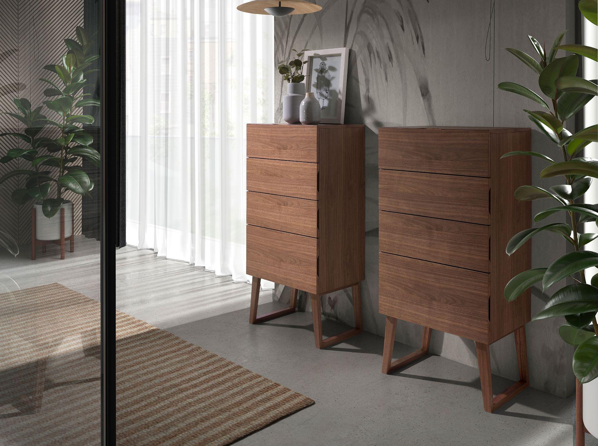 7024 Chiffonier Walnussholzfurnier Braun 6