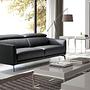 Sofa 3-seater Leather Black 1