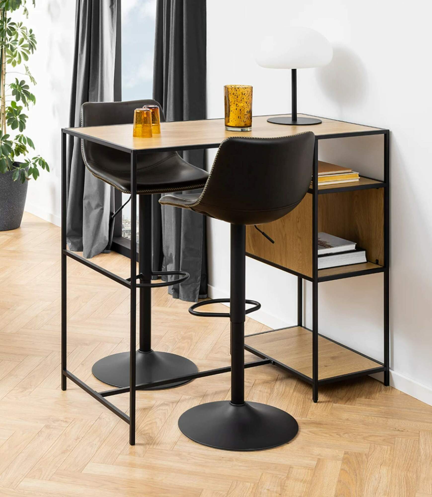 Barstuhl Kunstleder Schwarz 7