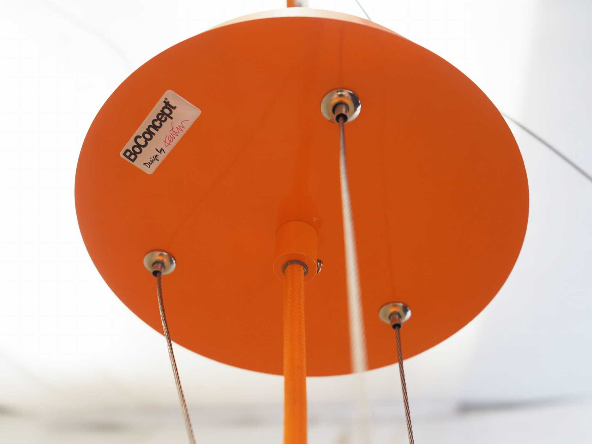 Pendant lamp glass orange 2000s 5