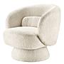 Drehbarer Loungesessel LANARE Creme 1