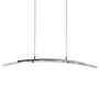 Curved LED pendant light Steel Frosted glass 4-light 0