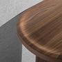 Oval console table walnut 4