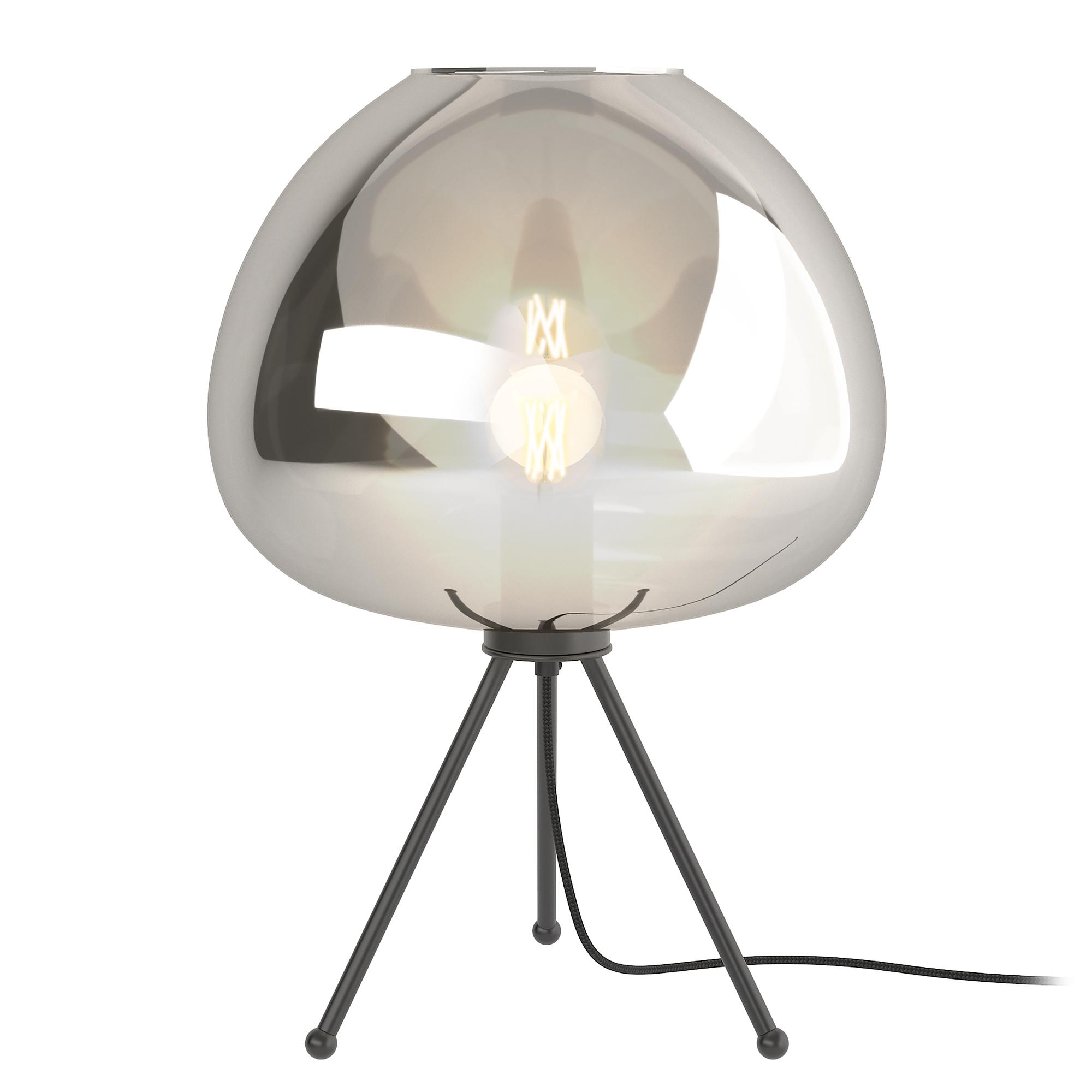 Tischleuchte ARA Rauchglas Eisen 0