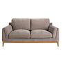 Sofa 2-Sitzer Textil Braun 1