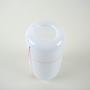 Vase Matte Glass White Red 1970s 6