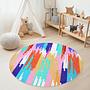 Abstract Pattern Kids Rug Multicolored Ø180cm 3