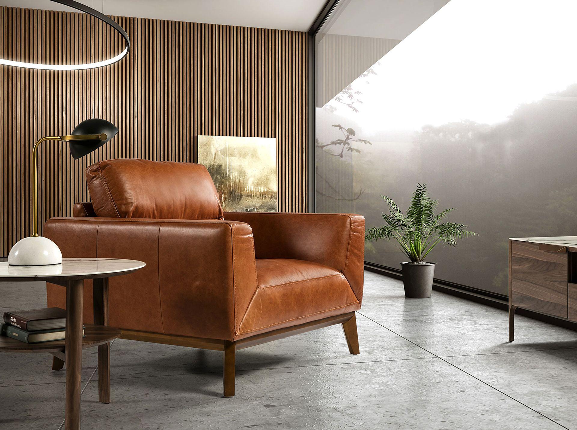 Runder Beistelltisch Marmor Nussbaum 5