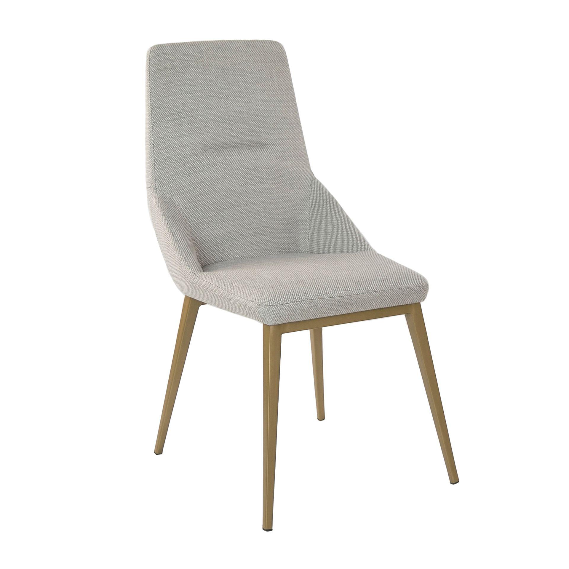 Dining chair textile light grey 0