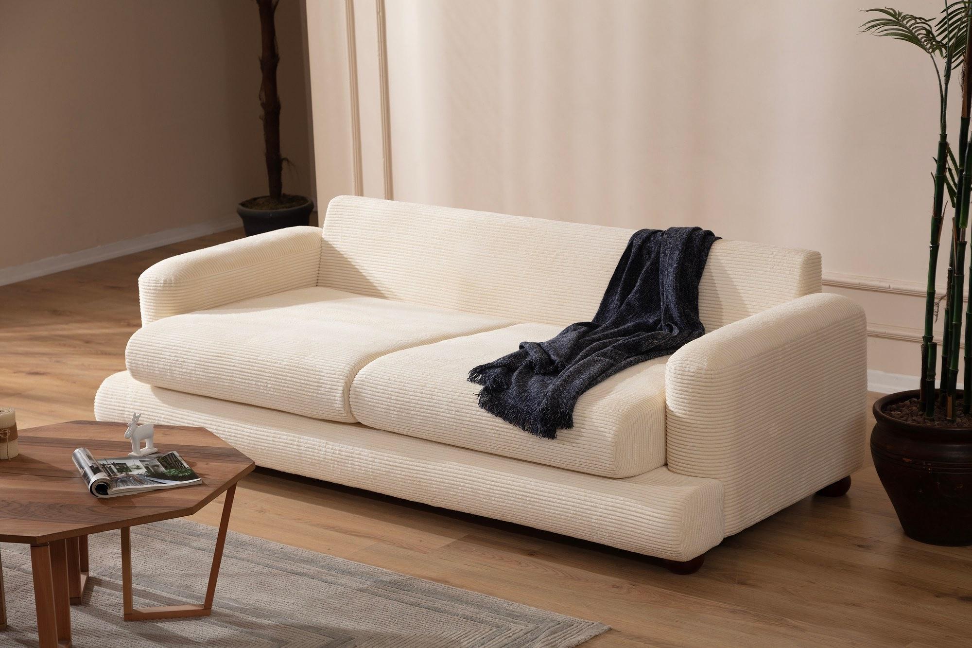 River 2-Sitzer Sofa Creme 2