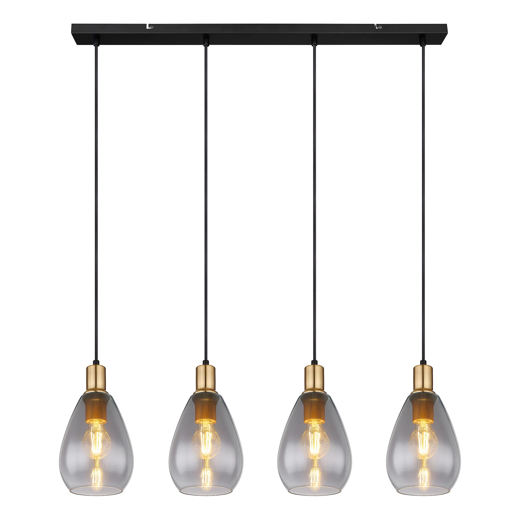Fanni Type A Pendant Light Smoked Glass Iron Black 2