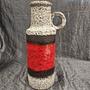 Vintage H 28 Vase Keramik Rot 1