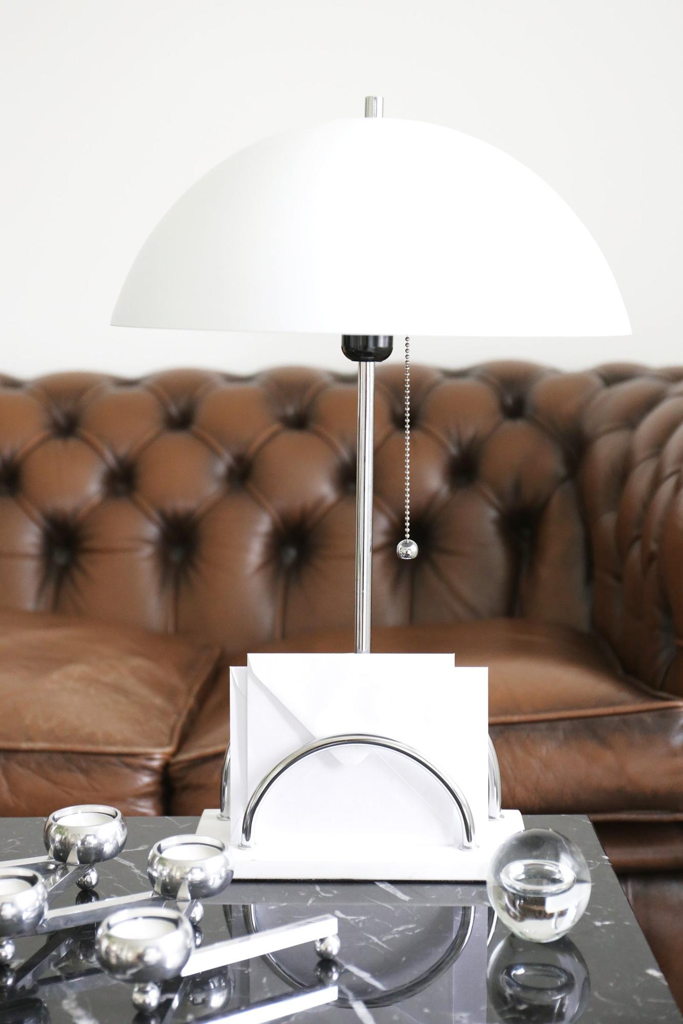 Sarah Table Lamp Marble White 1
