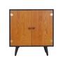 Schrank Holz Messing Braun 1960er Jahre 0