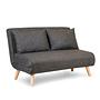 Foldable Sofa Bed 2-seater Dark Grey 6