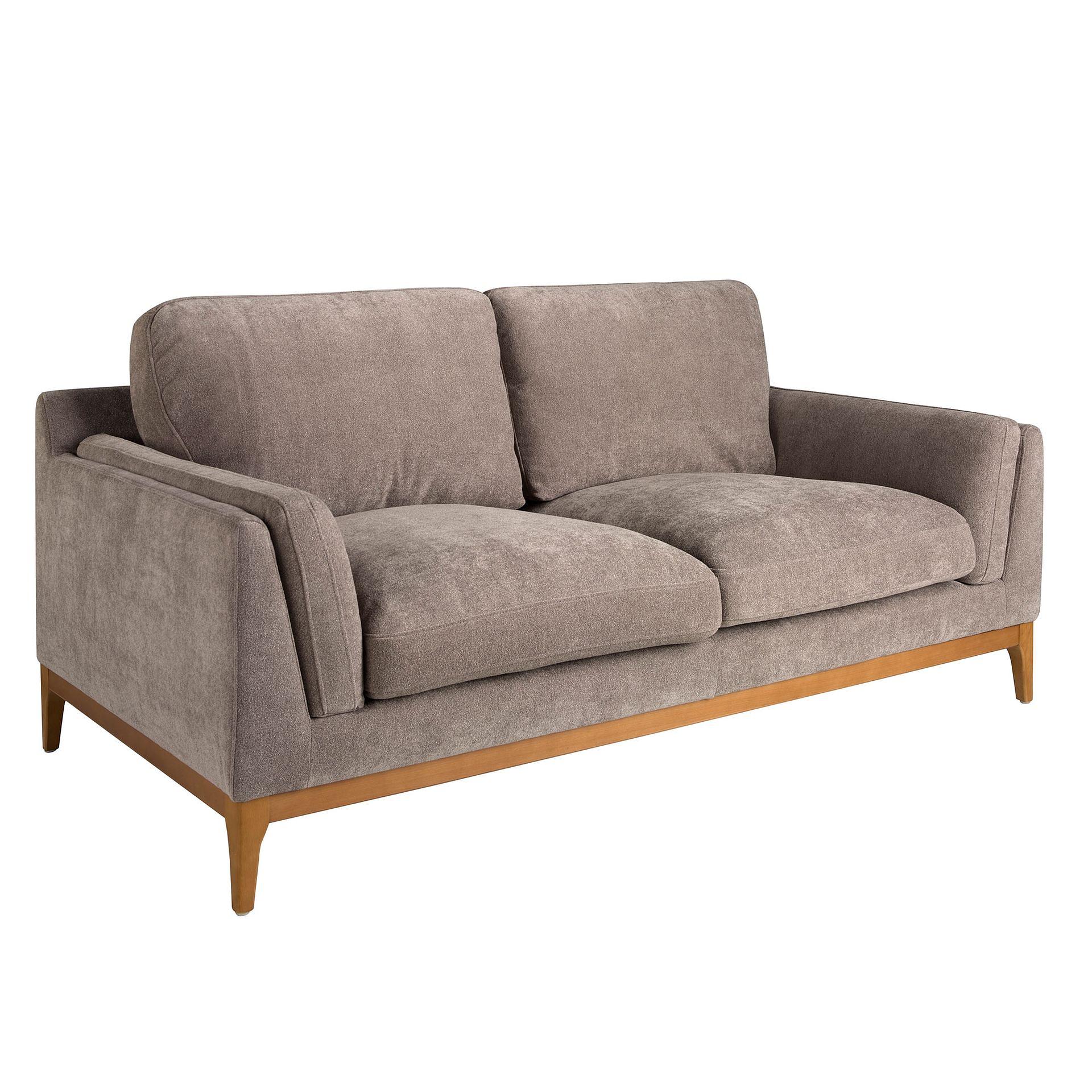 Sofa 2-Sitzer Textil Braun 0