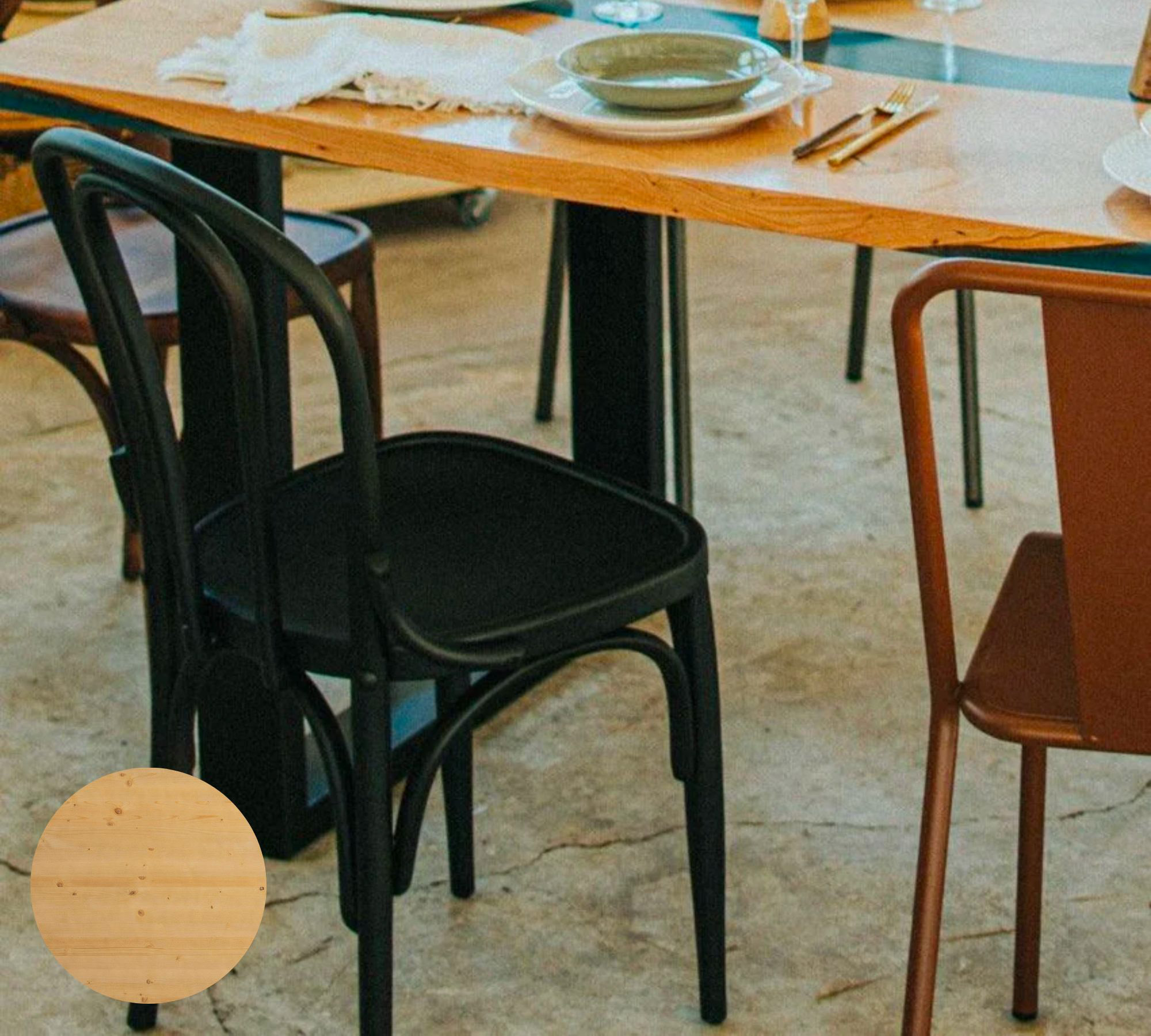 Lindita Stuhl Holz Olive  2