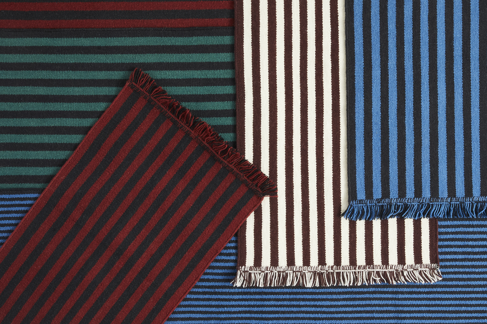 Stripes and Stripes Teppich Grün 1