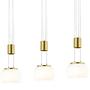 LED-Pendelleuchte 3-Flammig Opalglas Gold 0