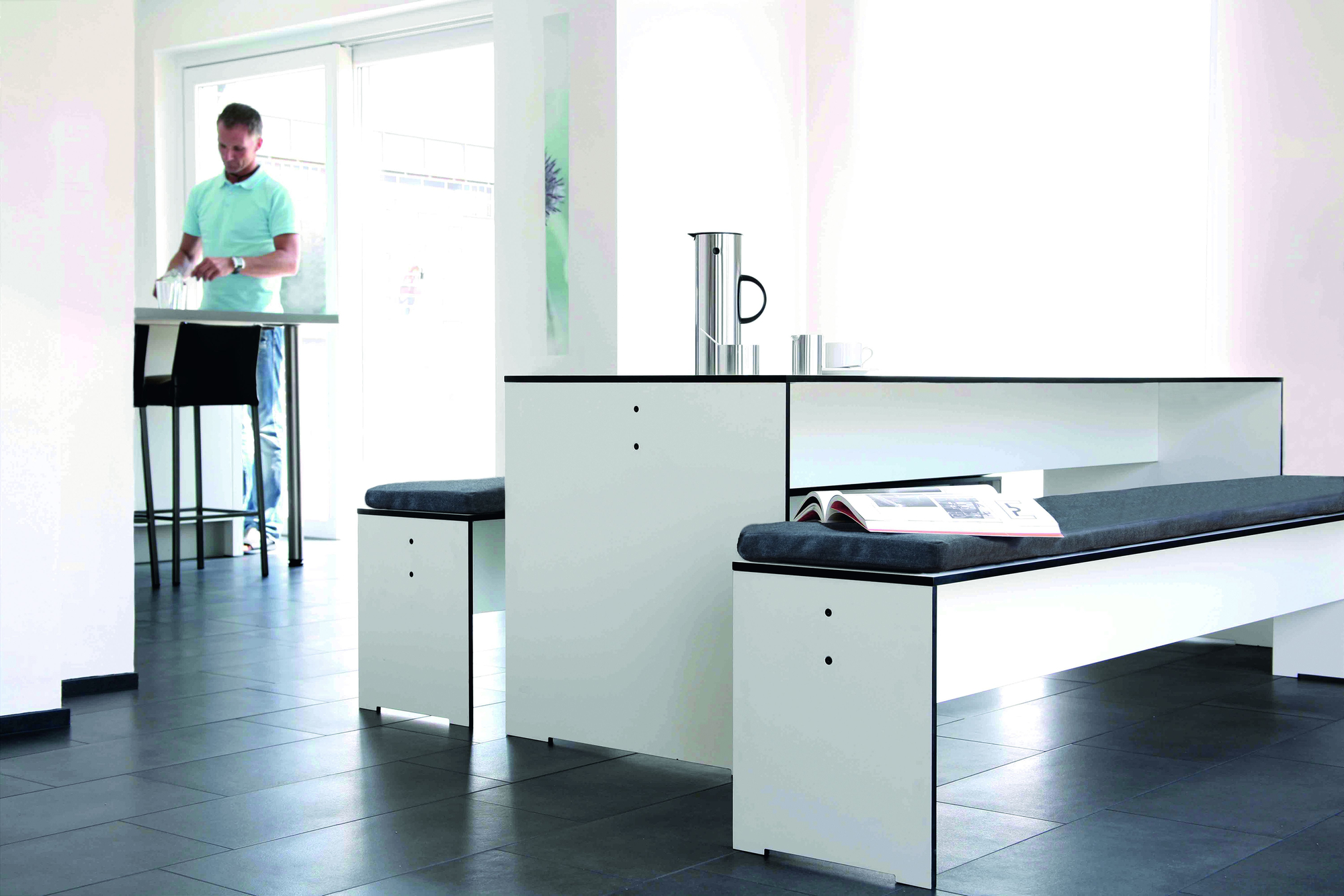 Bank Riva L Weiß 3