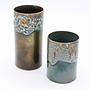 2x Vintage Vase Metall 1960er Jahre 1