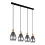Fanni Type A Pendant Light Smoked Glass Iron Black 1