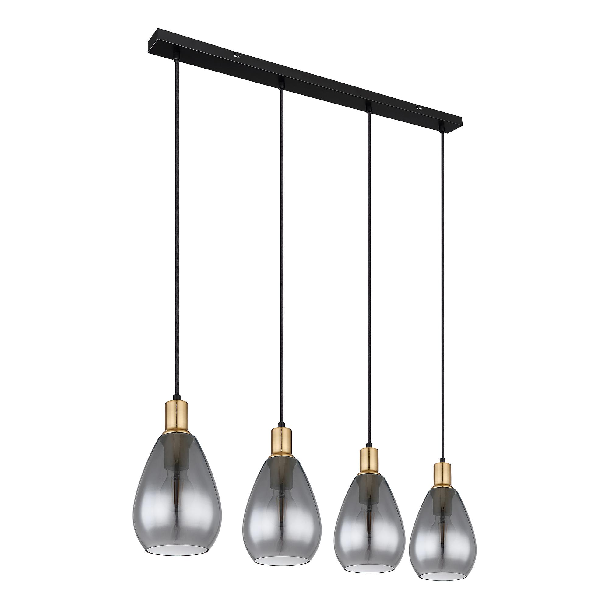 Fanni Type A Pendant Light Smoked Glass Iron Black 1