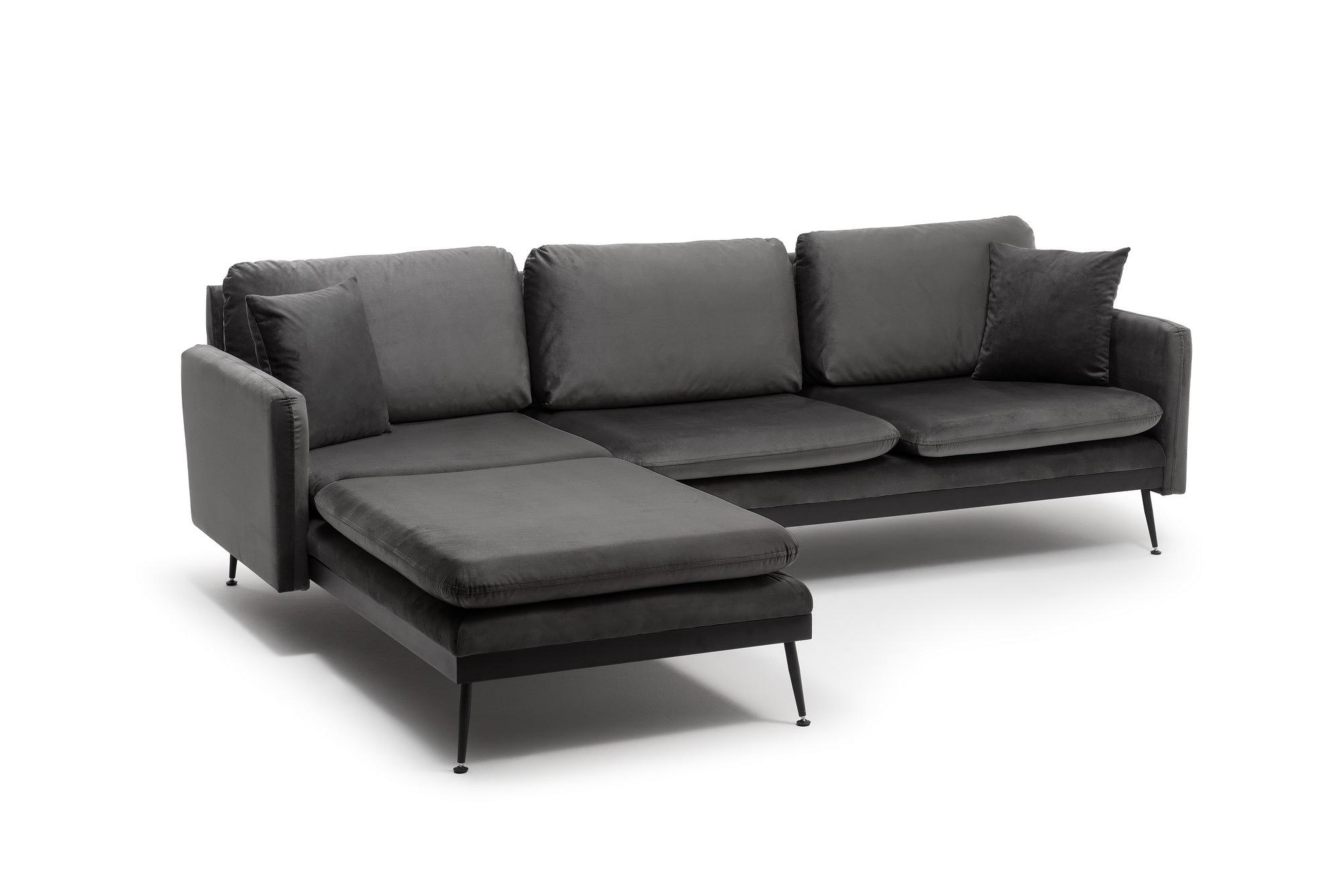 Reya Corner Sofa Charcoal 7