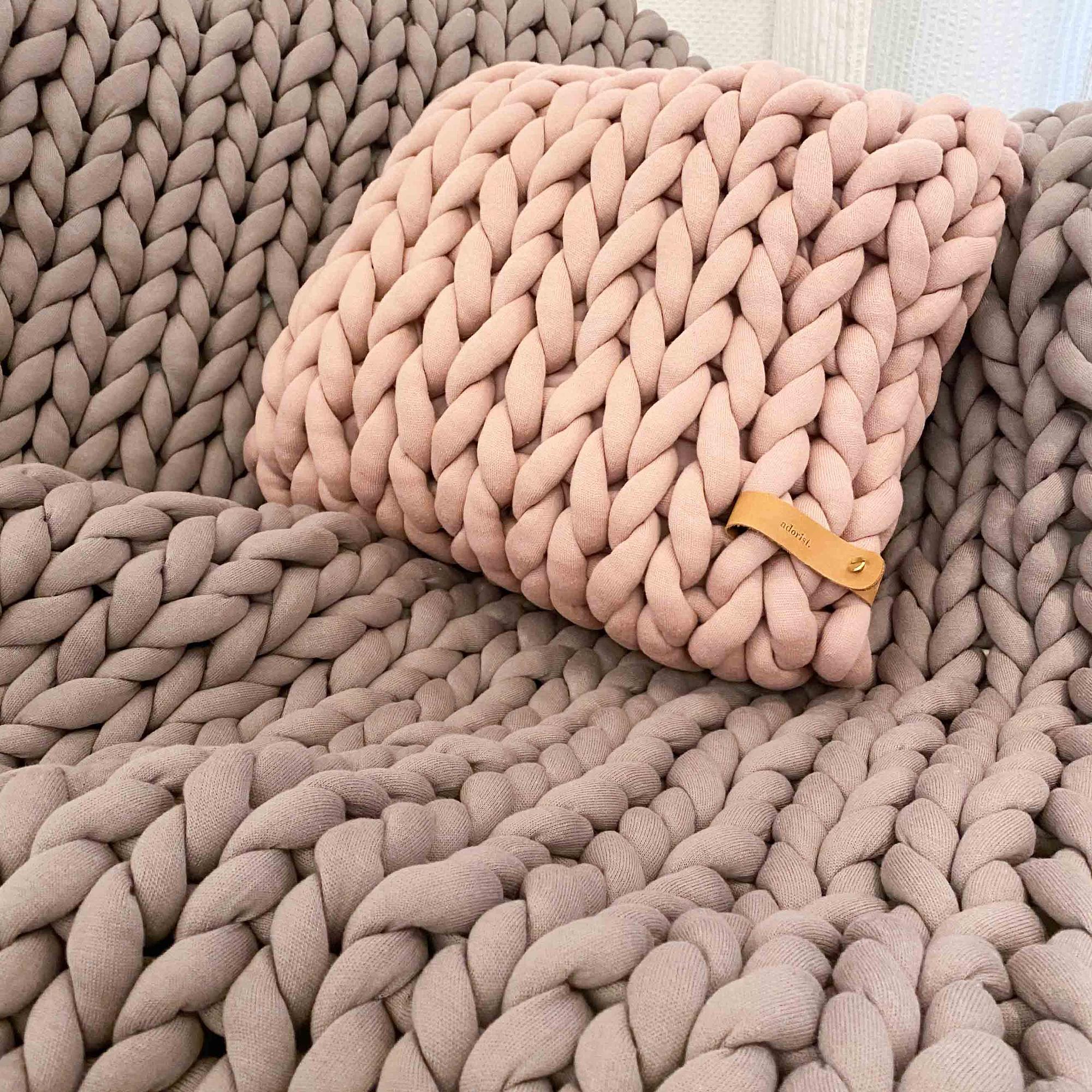 Pillow Cotton Chunky Knit Mauve 0