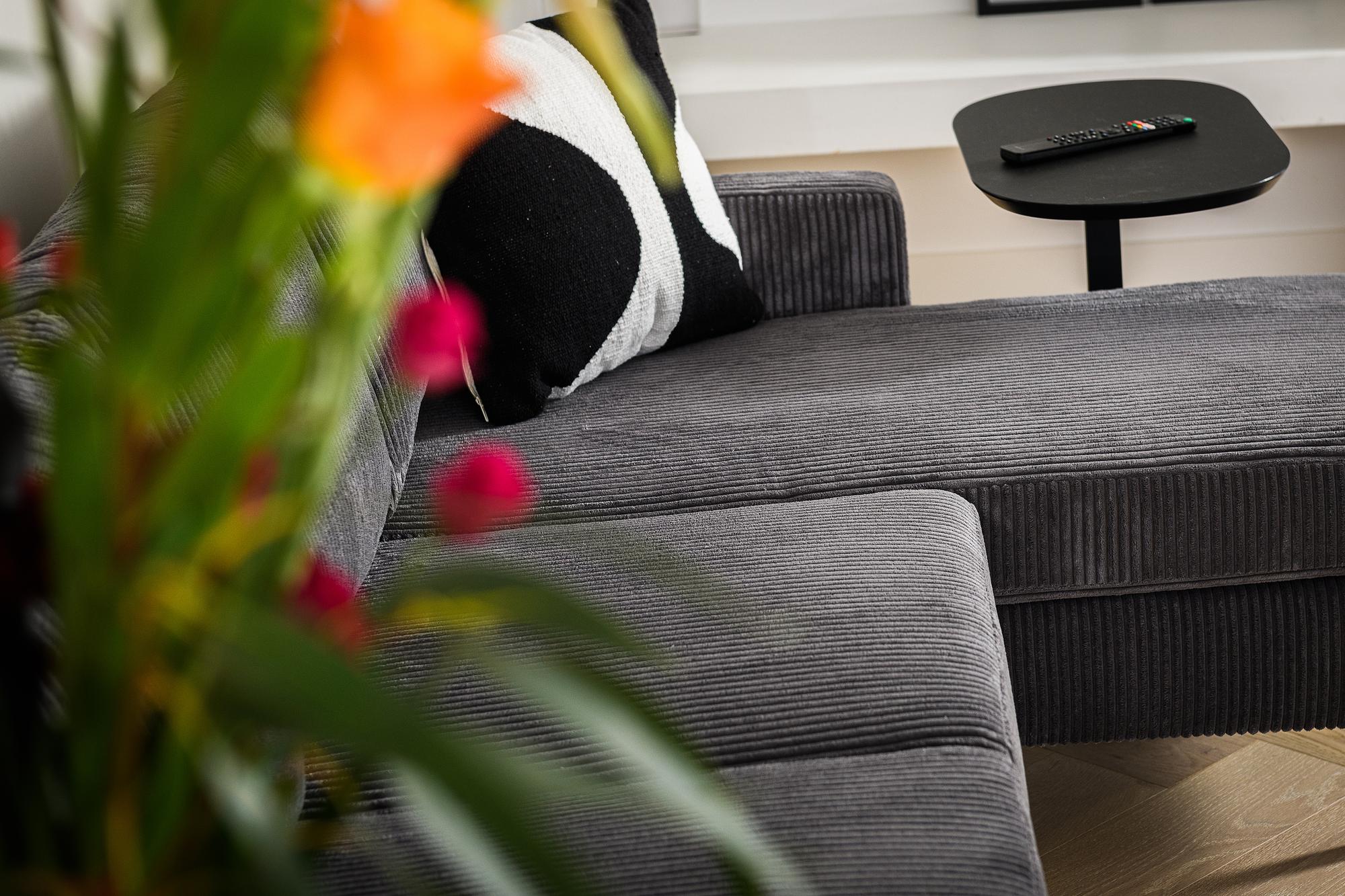 Sofa 3-Sitzer Chaiselongue Links Rechts Grau 4