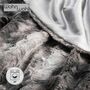 Couchdecke aus Fellimitat Grau 4