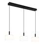 Trenton LED pendant light opal glass black 3