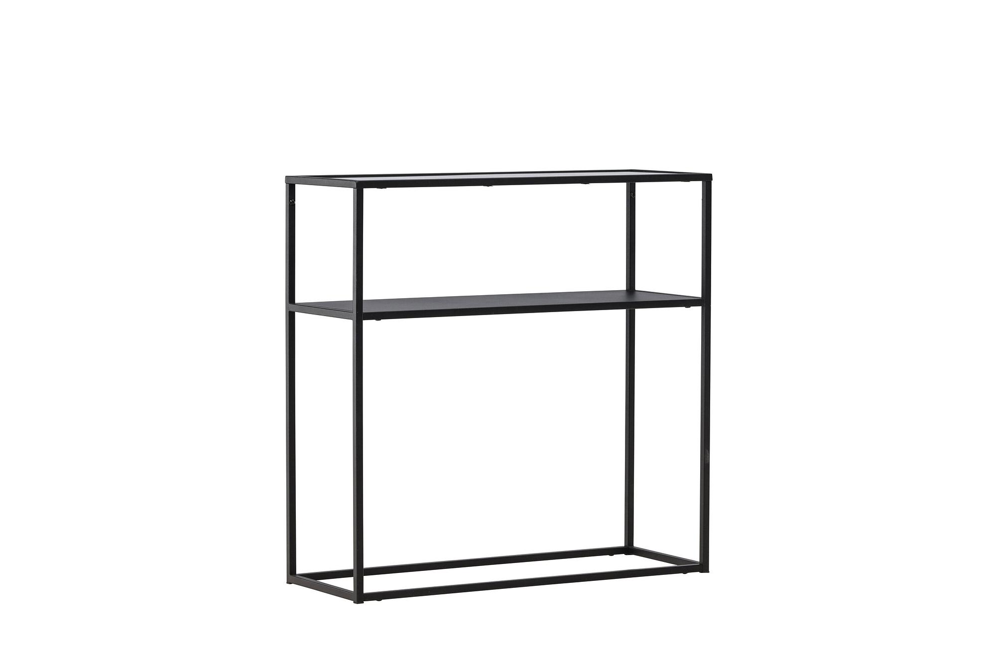 Bogóta Beistelltisch Stahl Glas Schwarz 5