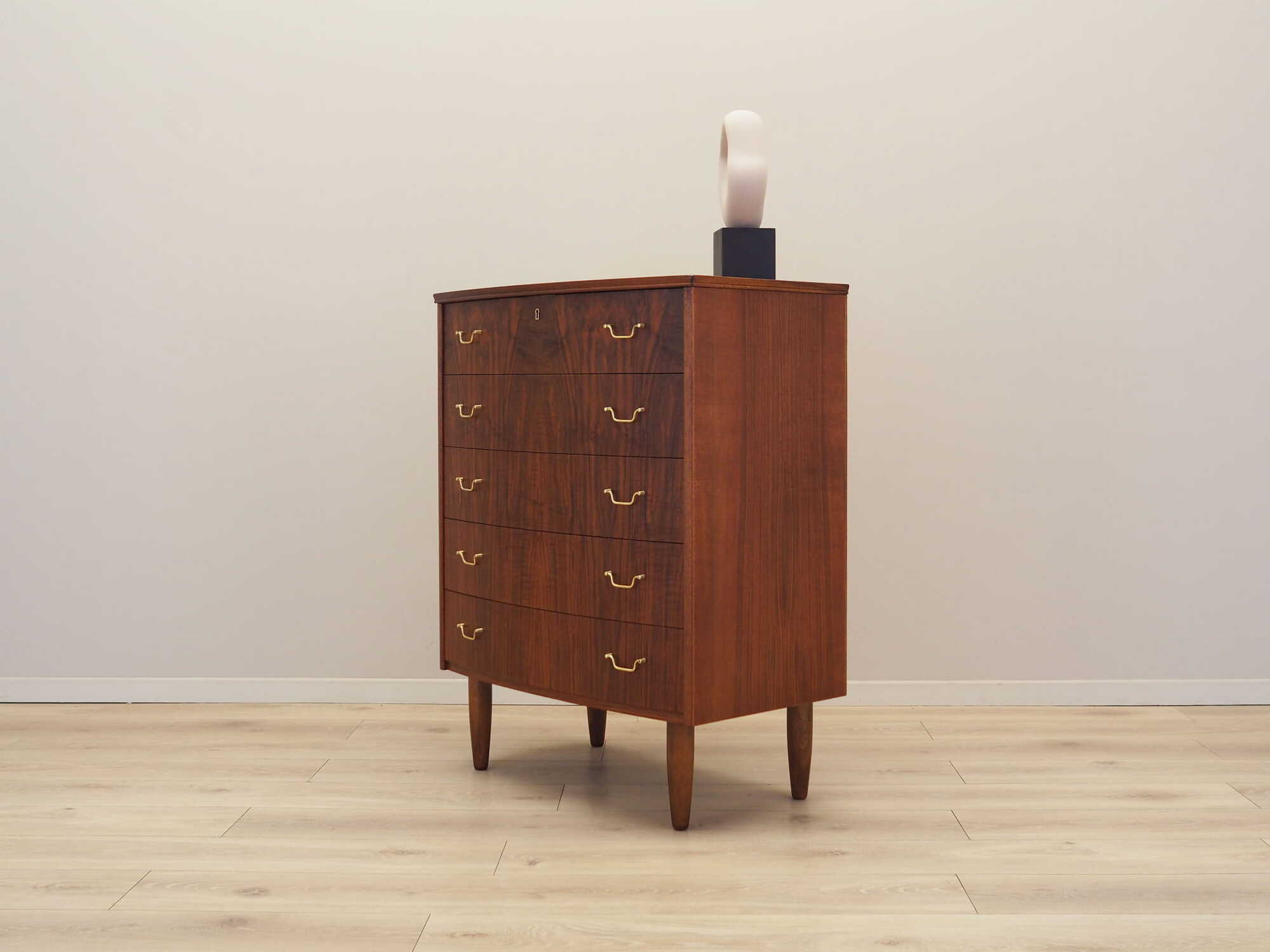 Vintage chest of drawers walnut wood brown 1970s 2