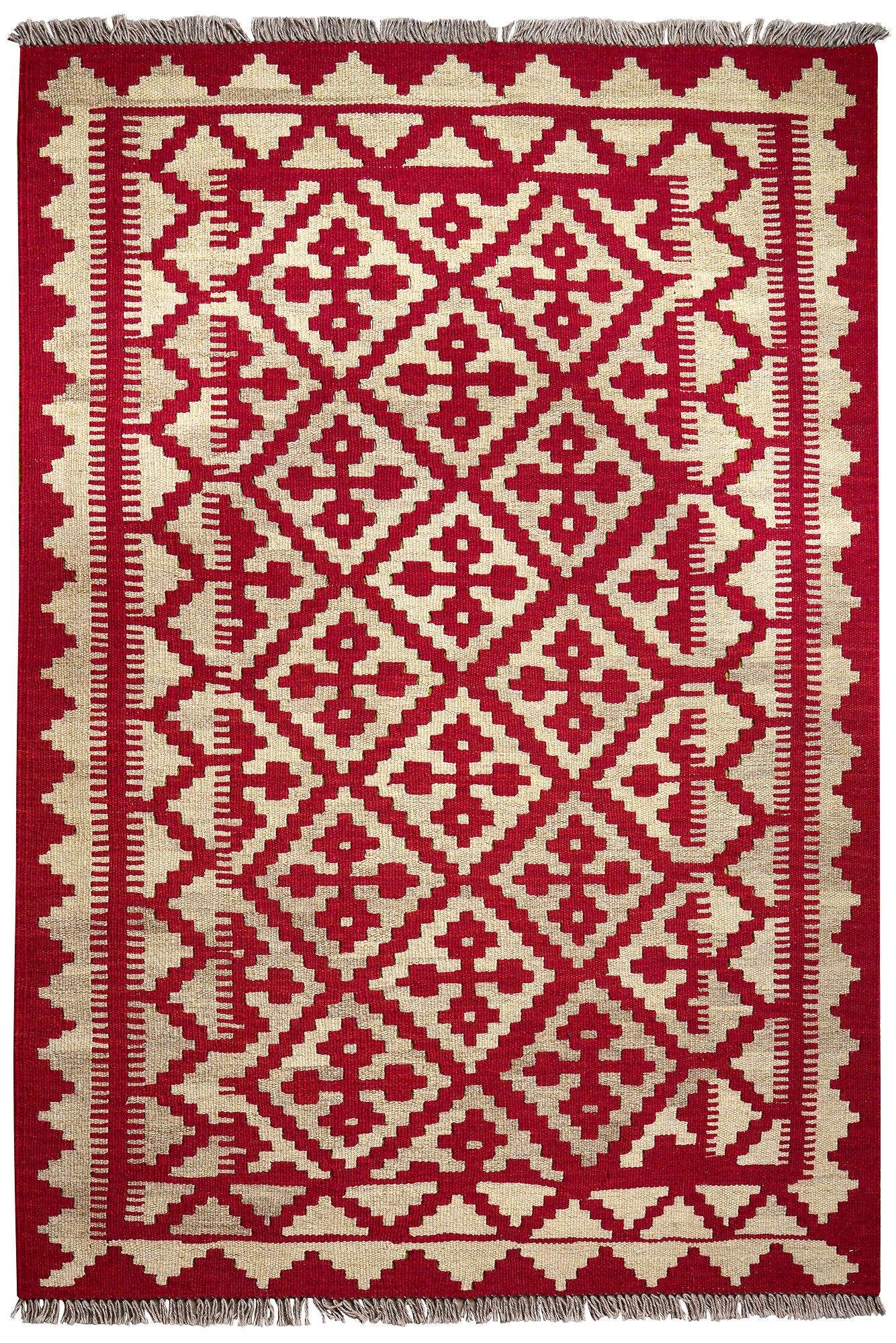 Kilim Gashgai Teppich Wolle Rot 0